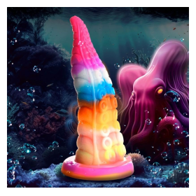 DILDO LUMINOCTOPUS GLOW-IN-THE-DARK